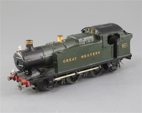 A scratch built O gauge 5600 GWR class tank 0-6-2 Bonds Motors locomotive, green livery, number 5601, 25cm